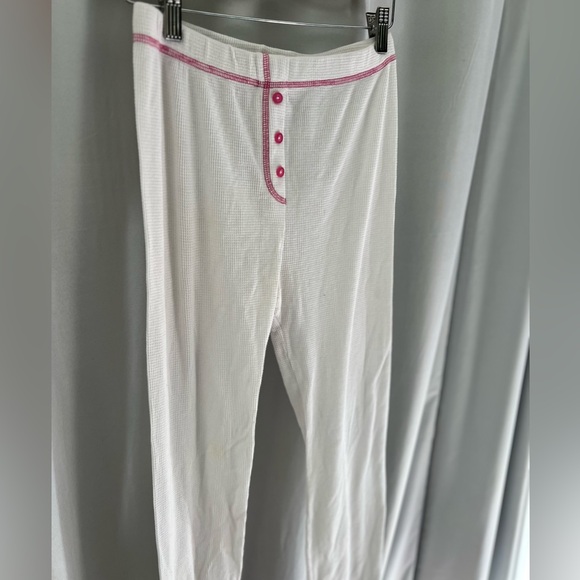 Thermal Underwear in White & Pink Stitching - Picture 3 of 8